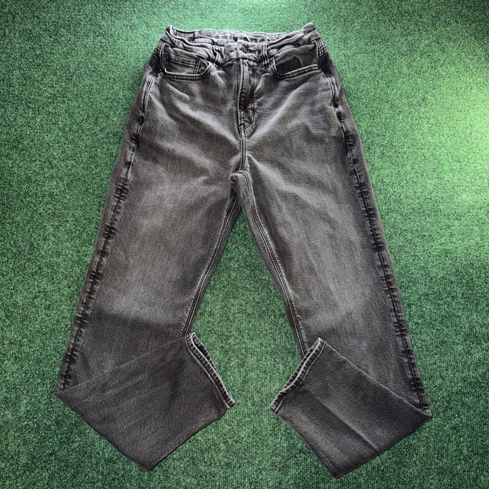 American Eagle Curvy Mom Jeans Womens 6 Long Black Jeans